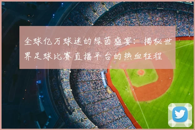全球亿万球迷的绿茵盛宴:揭秘世界足球比赛直播平台的热血征程